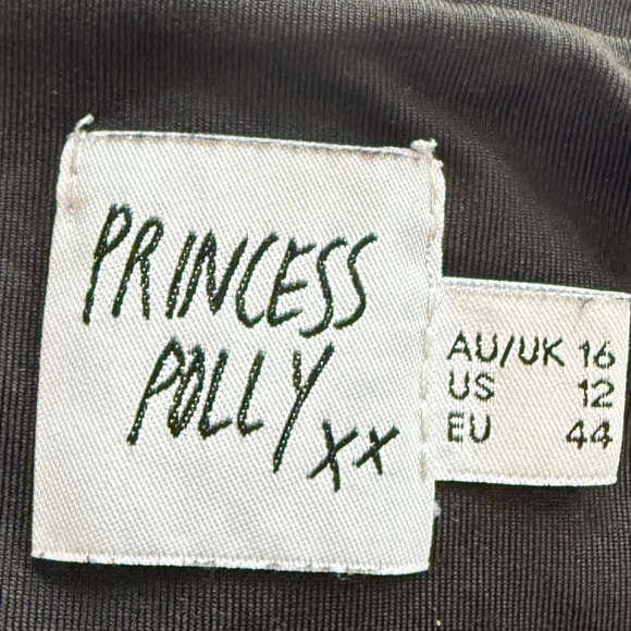 Princess Polly Bolden Crop Top Black Sz 12 - Picture 9 of 11